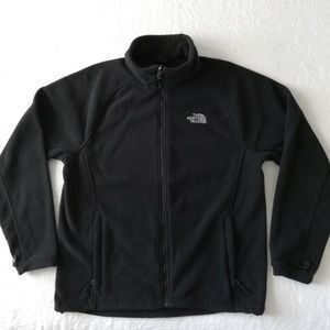 North Face Black Fleece Full Zip Mens Jacket Large
